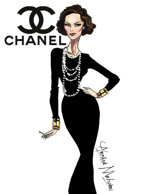 Coco Chanel fashion drawings